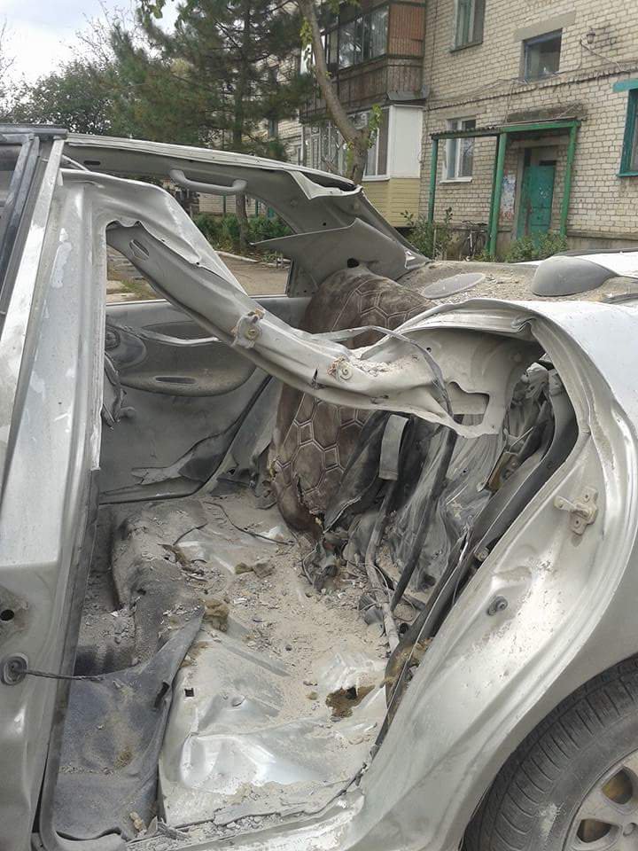 Destruction in Popasna after Russian forces attack