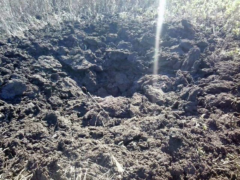 Damaged houses in Avdiivka after shelling last night