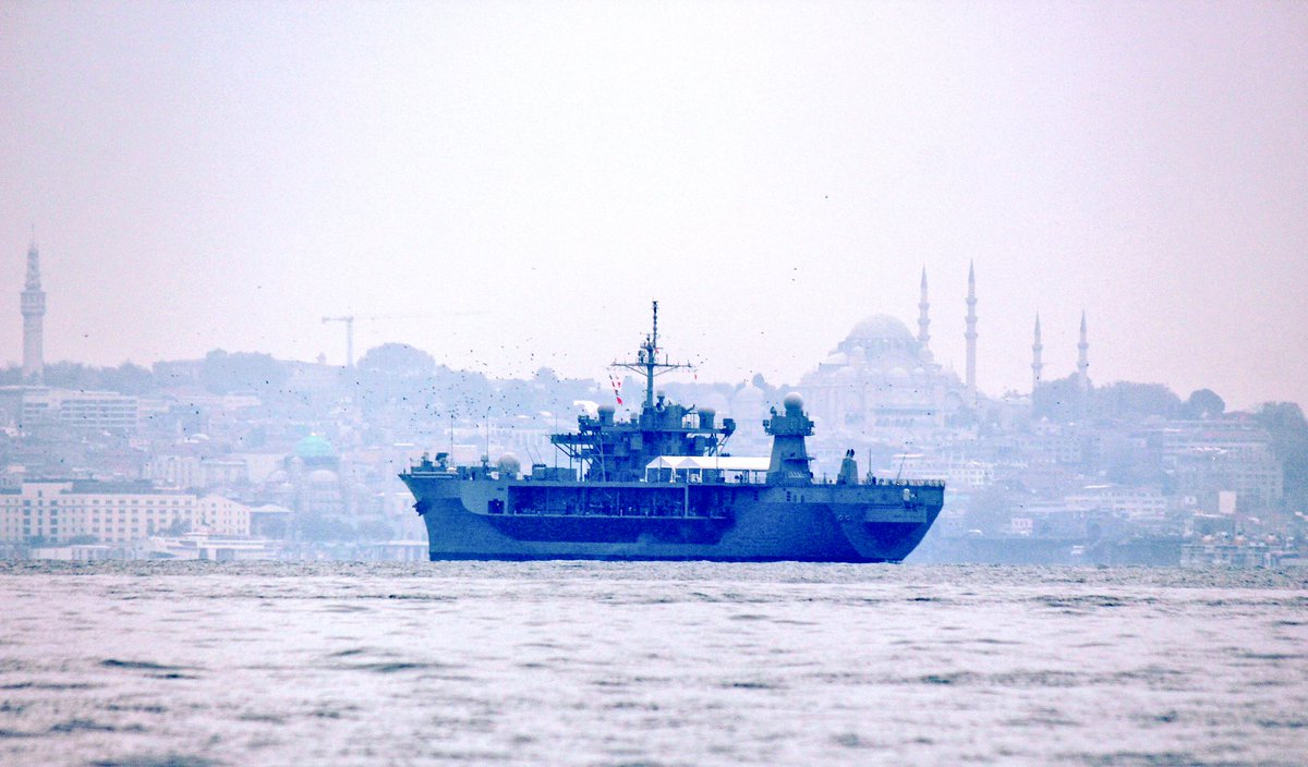Blue Ridge class @USNavyEurope commandship USS Mount Whitney LCC20 departed BlackSea after 13days, transited Bosphorus  and entered Marmara  