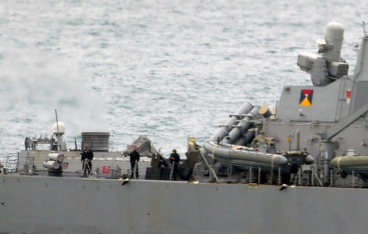 US Navy's ArleighBurke Class Destroyer USS Carney 64 northbound on the Bosphorus towards BlackSea.  