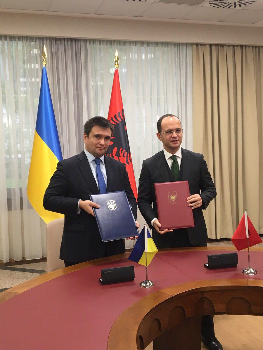 Ukraine and Albania signed agreement to lift visa requirements