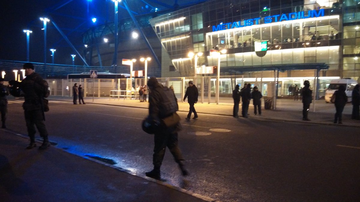 Increased security measures at Metalist stadium in Kharkiv, Ukraine-Serbia game tonight