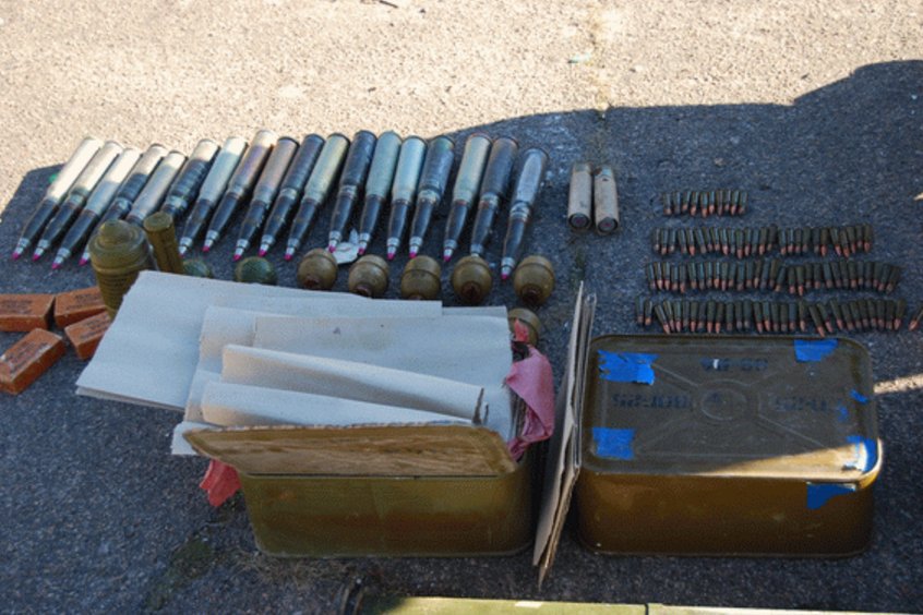 Col. Lysenko: In Rubizhne, Luhansk region, UA police found a cache with armaments  