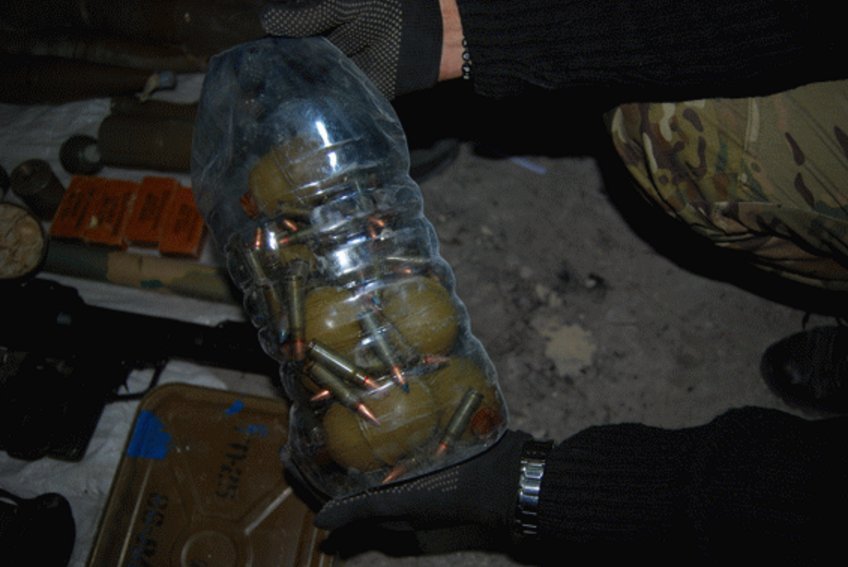 Col. Lysenko: In Rubizhne, Luhansk region, UA police found a cache with armaments  