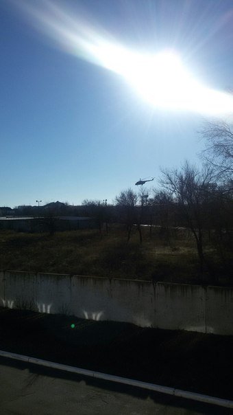 Ukrainian helicopter over Severodonetsk