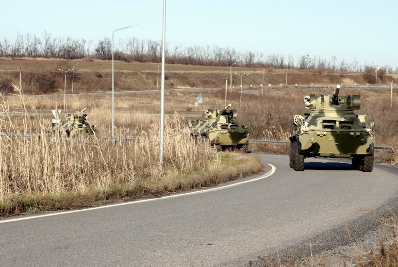 ATO spokesperson: In Dnipropetrovsk region, NGU servicemen performed combat training on armored vehicles  