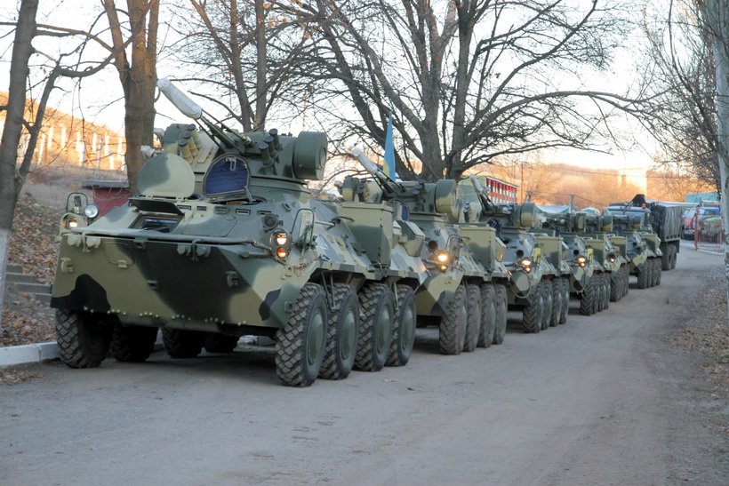 ATO spokesperson: In Dnipropetrovsk region, NGU servicemen performed combat training on armored vehicles  