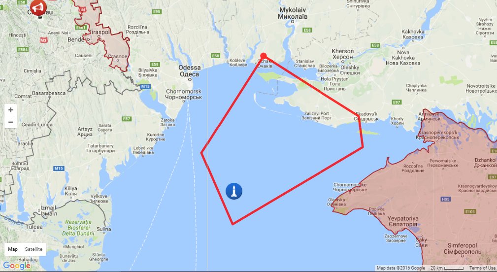 Black Sea: NOTAM area by coordinates - 1 Dec 6:00 - 14:00 and 2 Dec 6:00 - 14:00