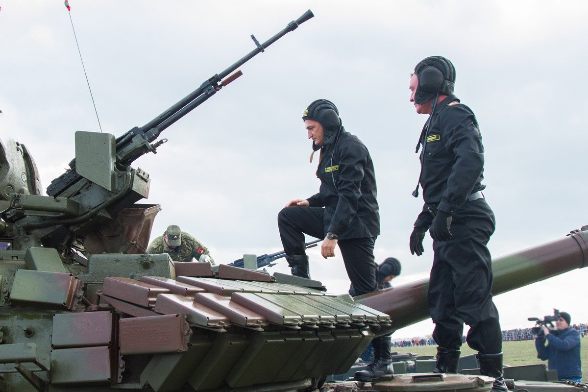 Transnistrian T-64BVs at Tiraspol airbase.  