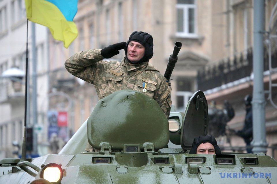 Day of Ukrainian Armed Forces: Military march in L'viv