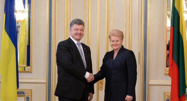 Poroshenko met with Lithuania president Dalia Grybauskaitė