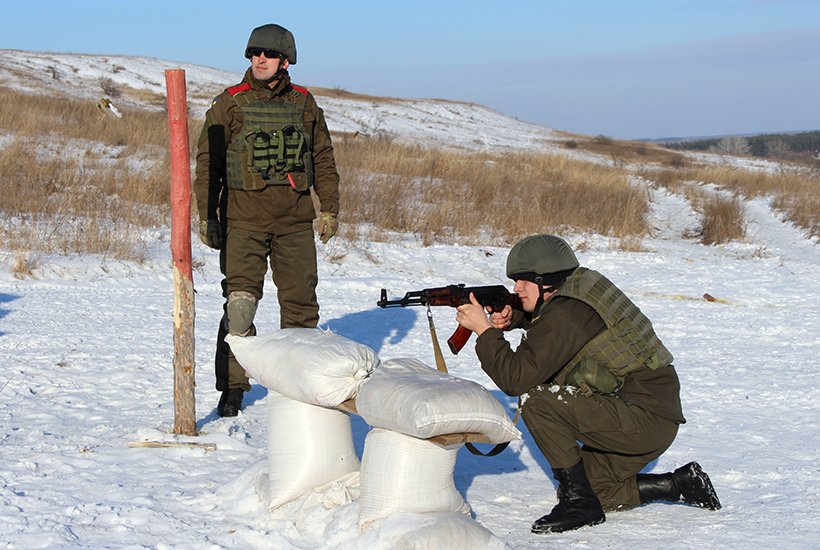 ATO spox: NGU servicemen from Lviv performed field shooting exercises in the ATO area  