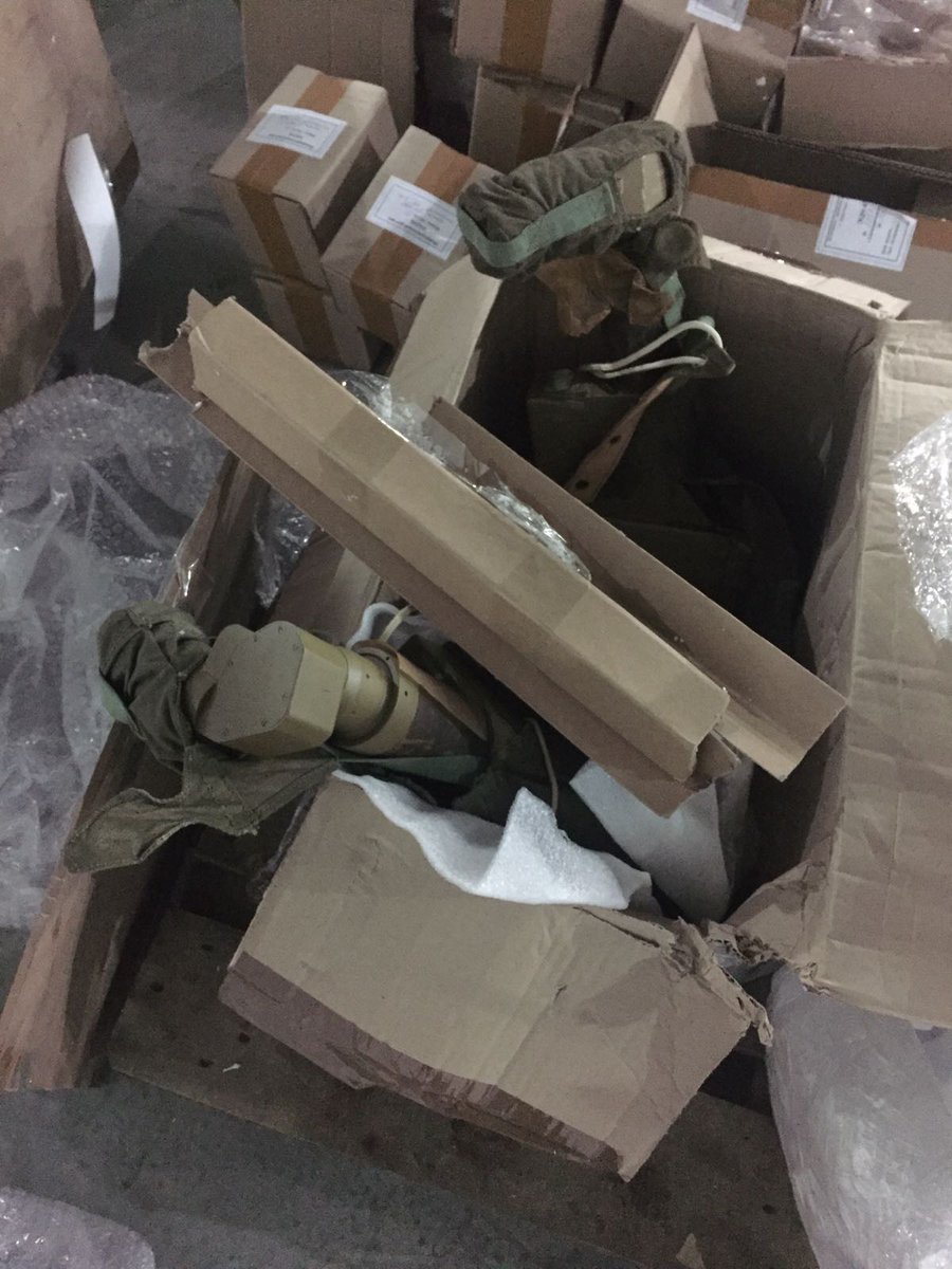 Ukrainian authorities release photos of missile launchers (9P135) found on plane reportedly bound for Iran  