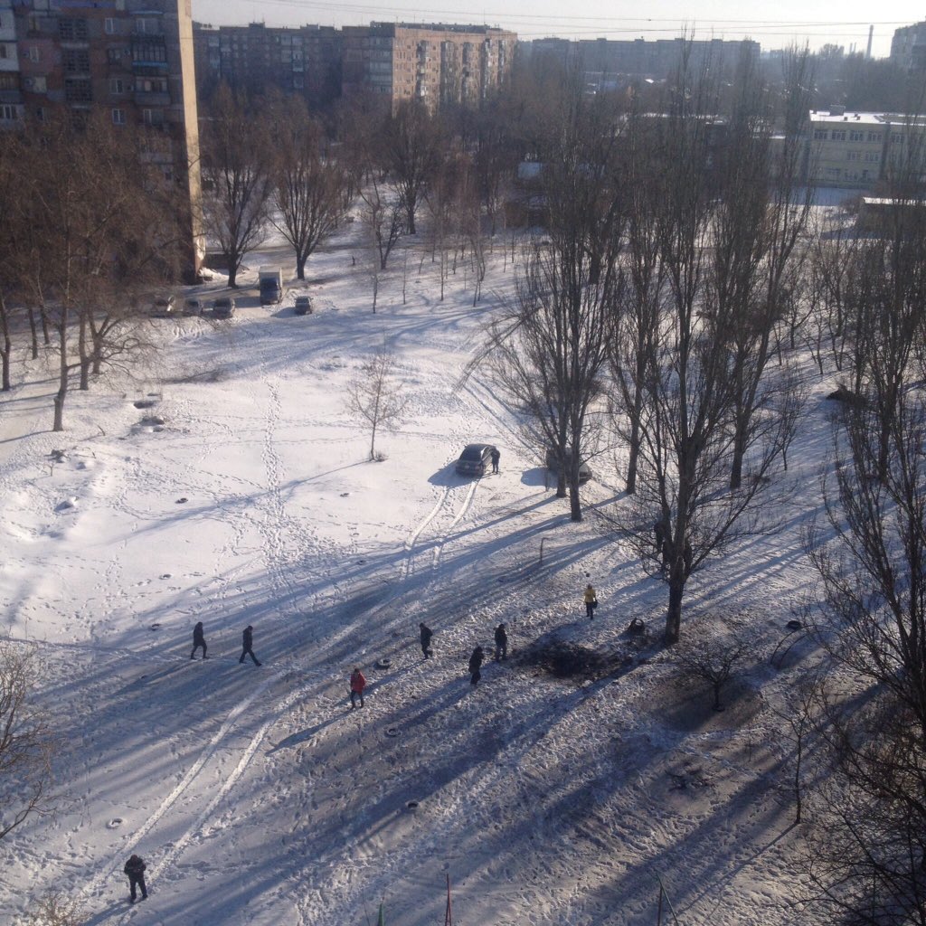 Donetsk: hits at Slovatska street 92