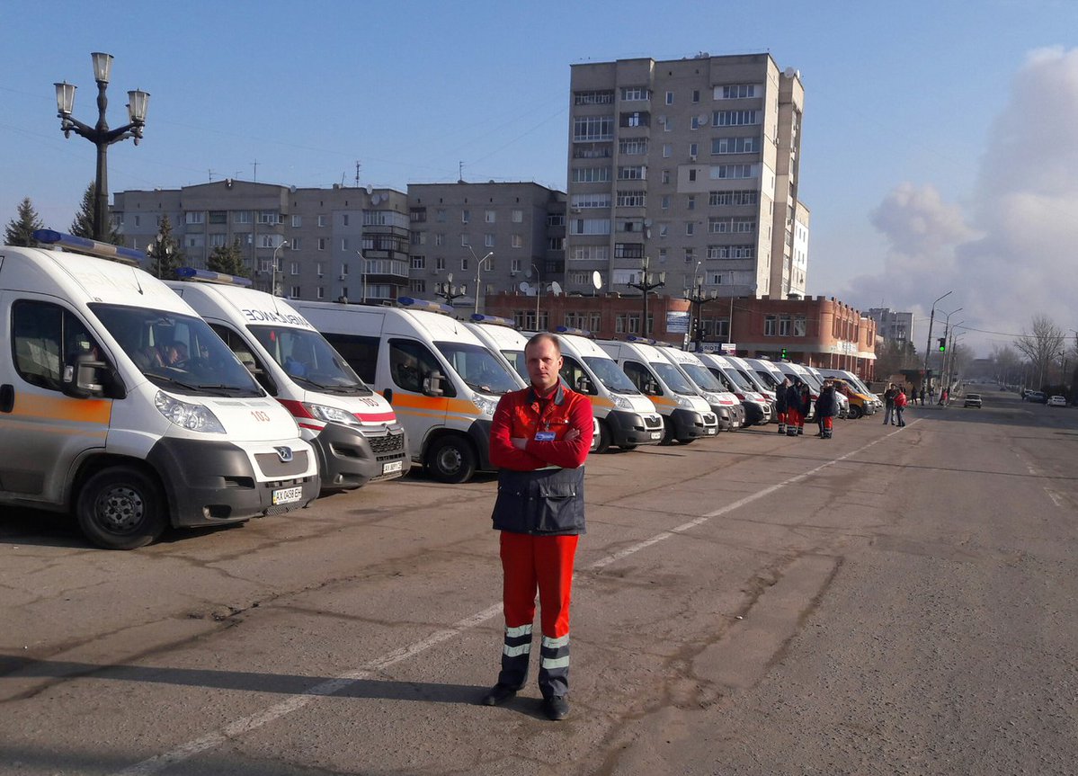 Ammunition depot in Balaklia, Kharkiv is on fire