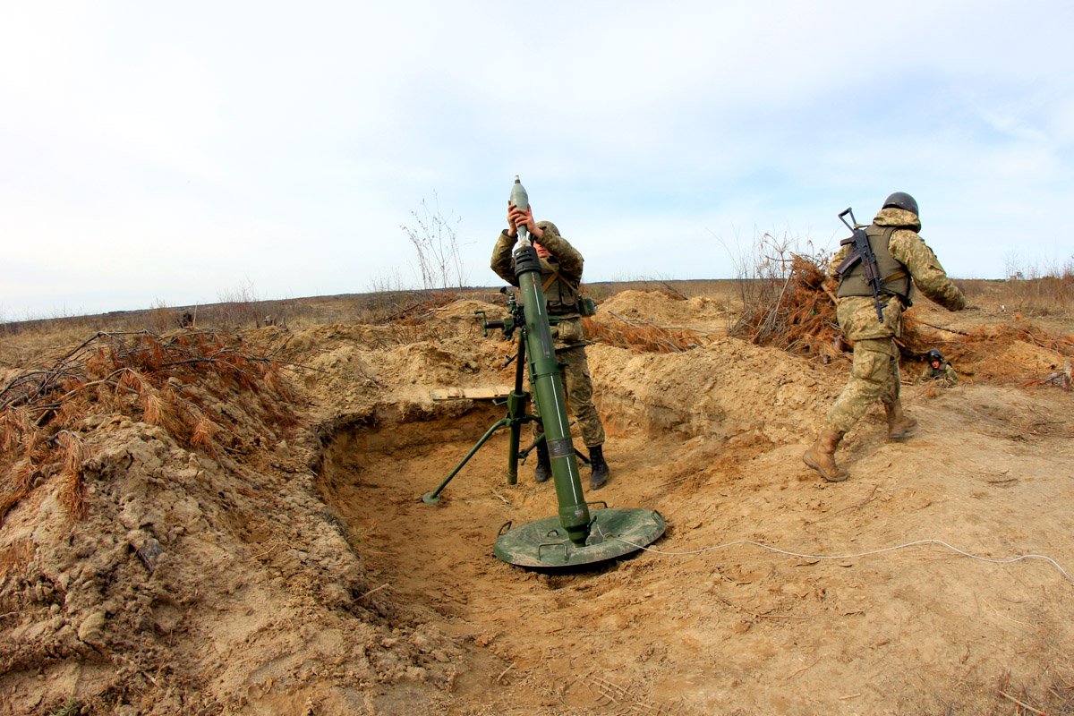 Col. Lysenko: Mortar men from separate 1st tank brigade of the UAF successfully finished tactical military exercises  