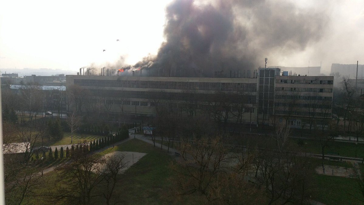 Kharkiv bicycle plant is on fire 