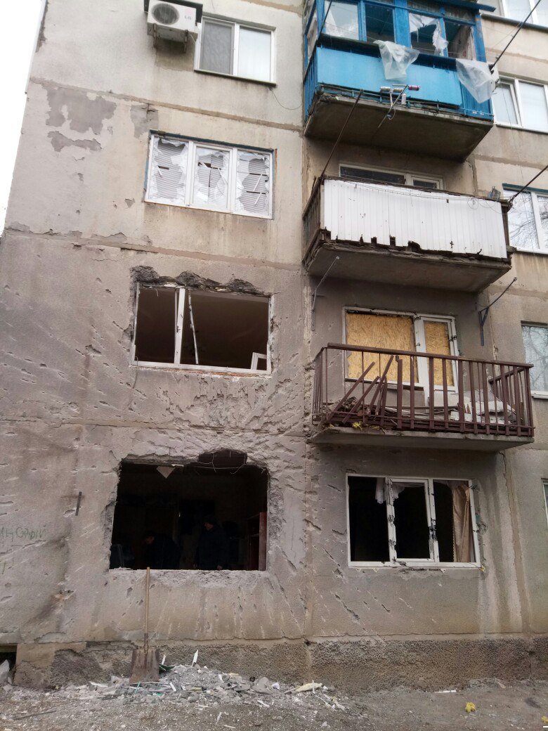 Krasnohorivka: damage after yesterdays shelling