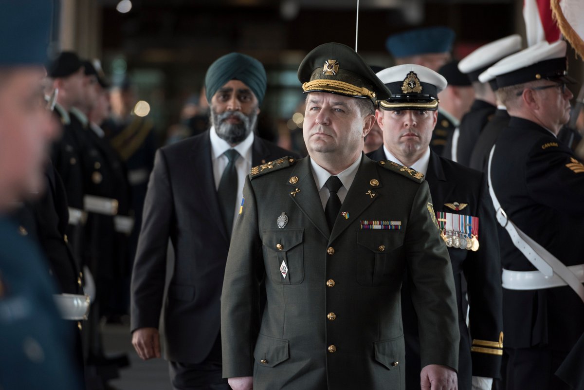Honour Guard for the arrival of Ukraine’s Defence Minister Poltorak to Ottawa  