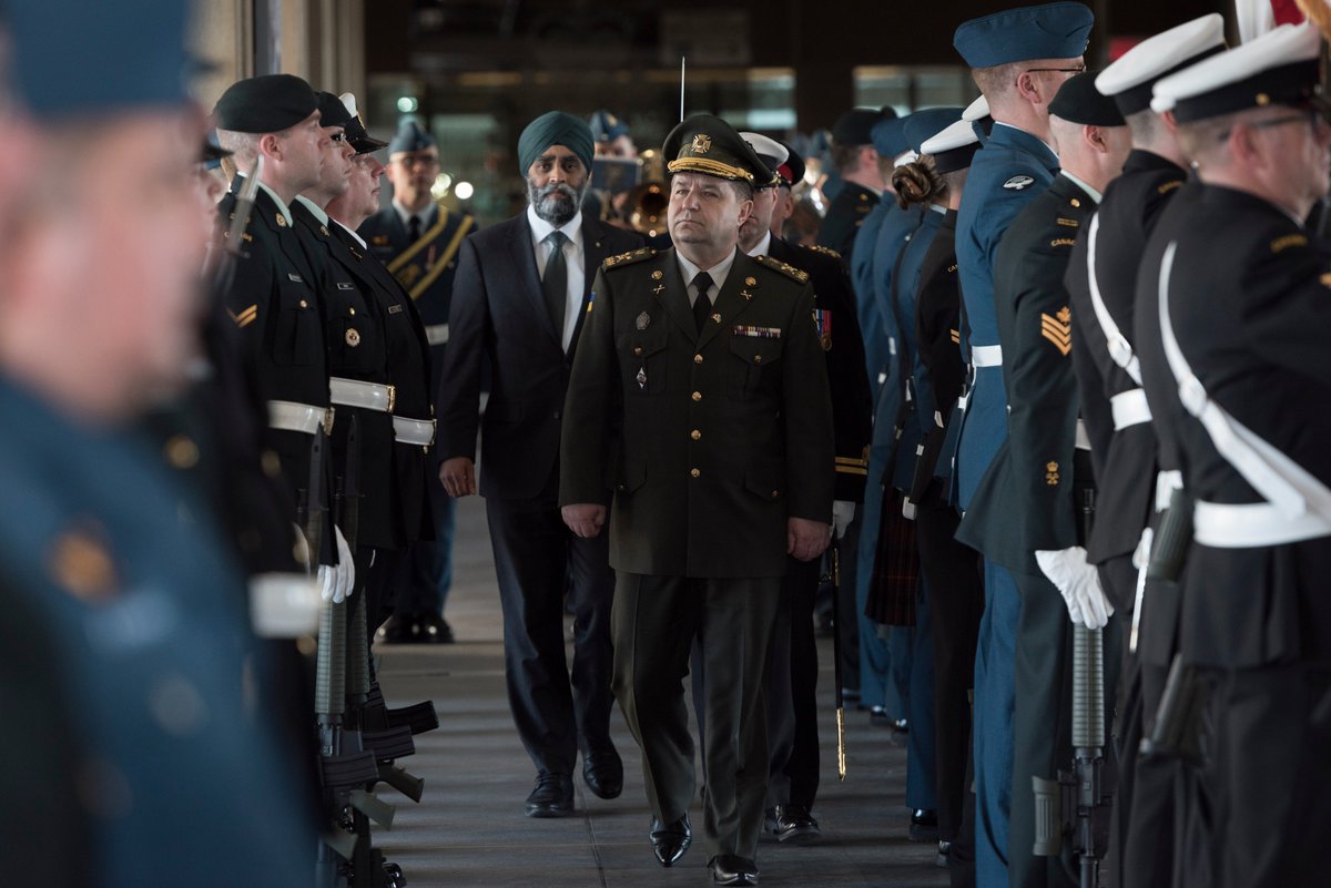 Honour Guard for the arrival of Ukraine’s Defence Minister Poltorak to Ottawa  
