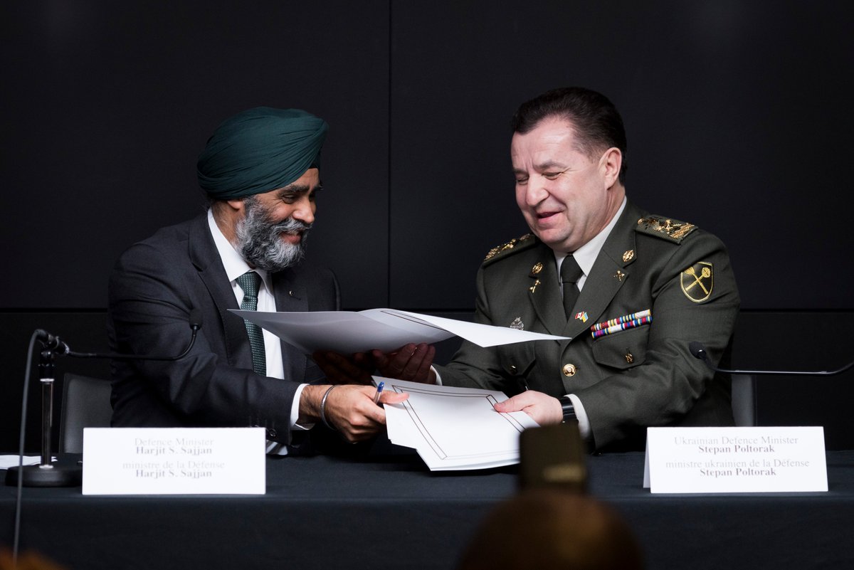 Canada and Ukraine signed defense cooperation memorandum 