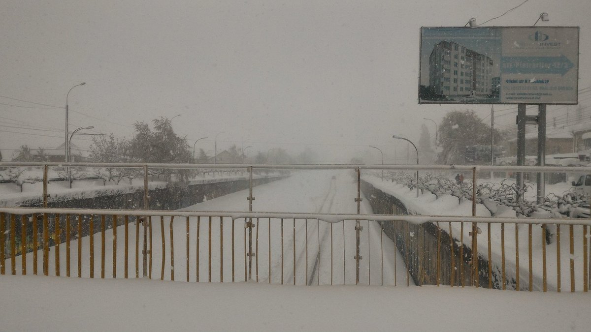 Winter storm hit Chisinau