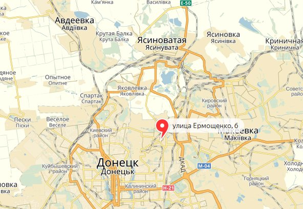 Damage after shelling in Makiivka