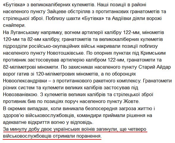 54 attacks on Ukrainian positions yesterday, 2 soldiers were killed, 4 were wounded