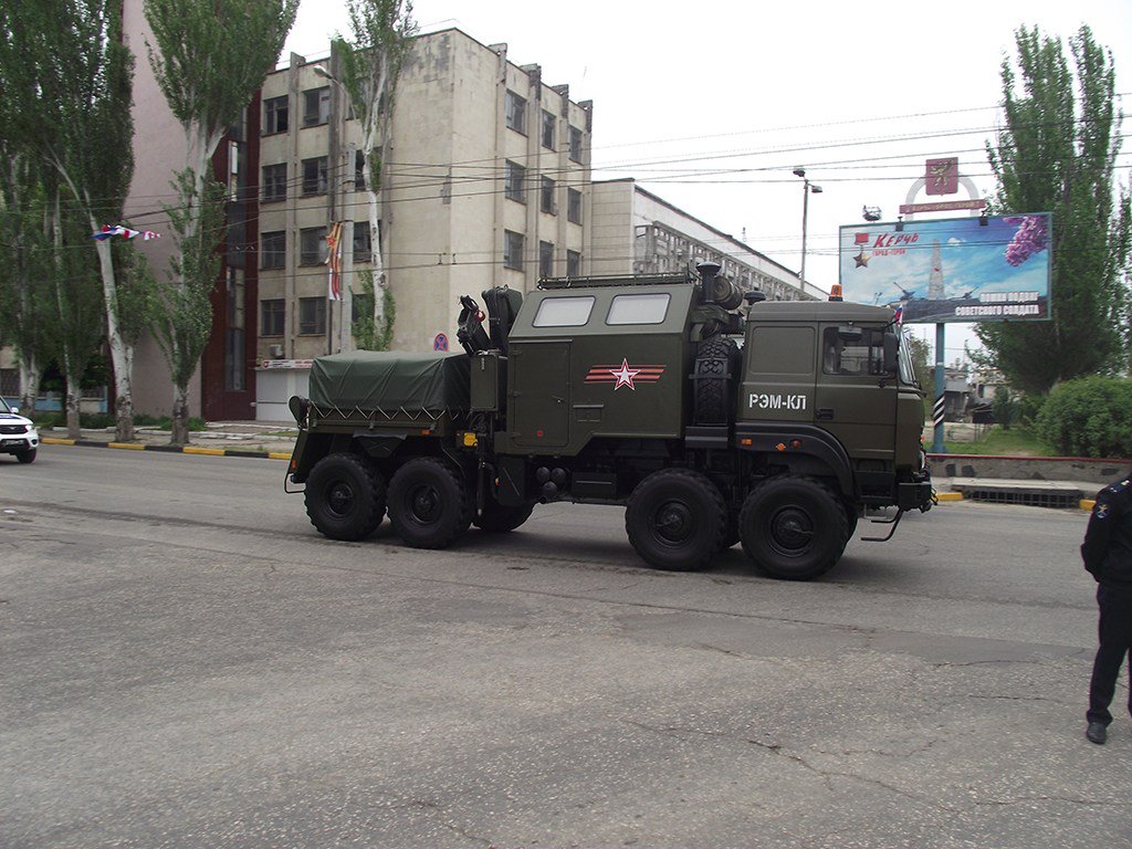Rehearsal of military parade in Kerch