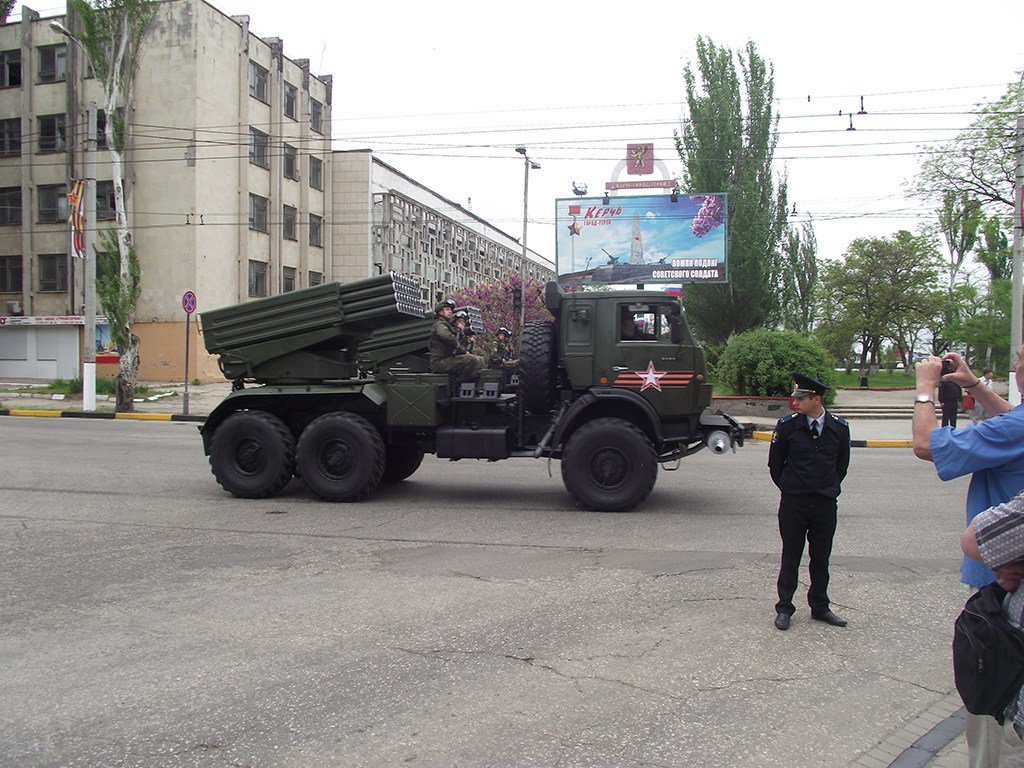 Rehearsal of military parade in Kerch