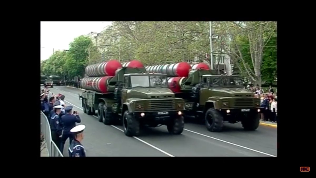 Russia Military Parade in Sevastopol Crimea - Pantsir, S-300, Bastion-P.  