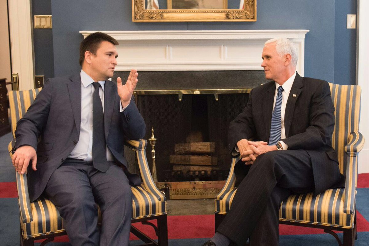 Ukraine FM Klimkin met with U.S President Trump and VP Pence