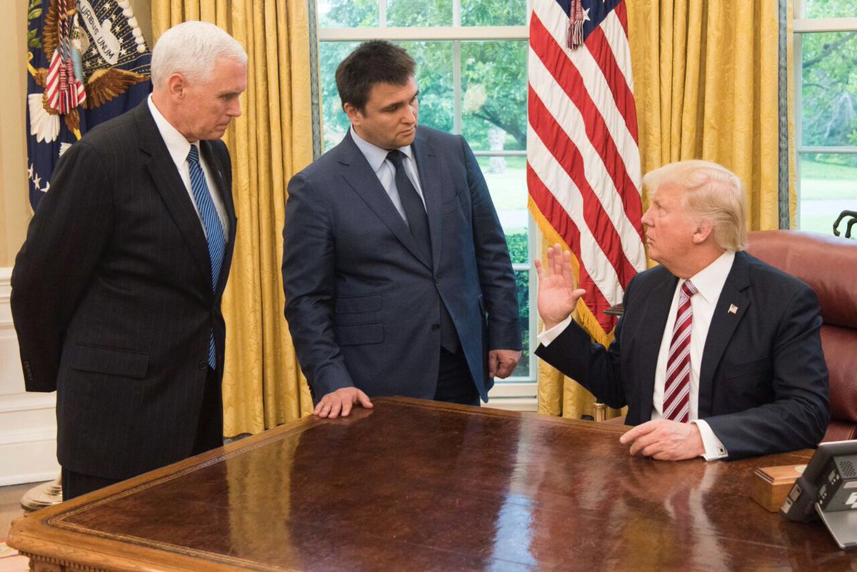 Ukraine FM Klimkin met with U.S President Trump and VP Pence