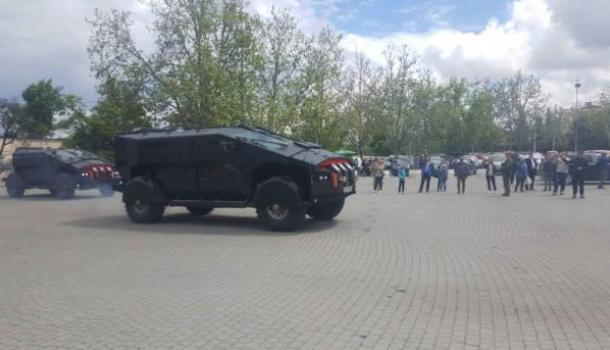 Russian futuristic-looking armored vehicles spotted in Occupied Crimea  