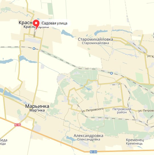 Damage in Krasnohorivka on Sadova street