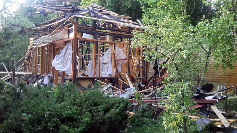 Damage in Krasnohorivka on Sadova street