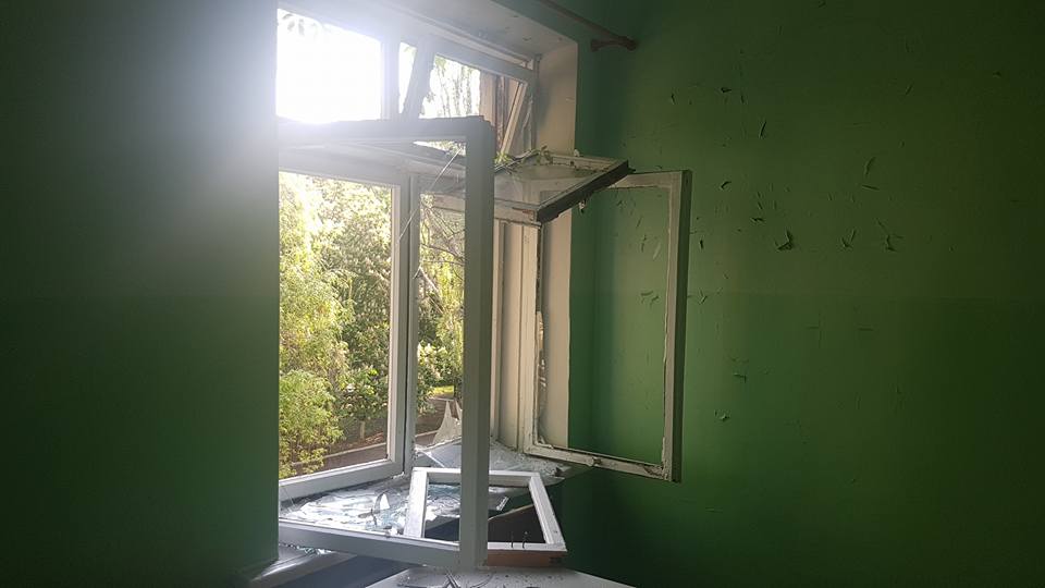 Serious damage at Hospital in Krasnohorivka after shelling