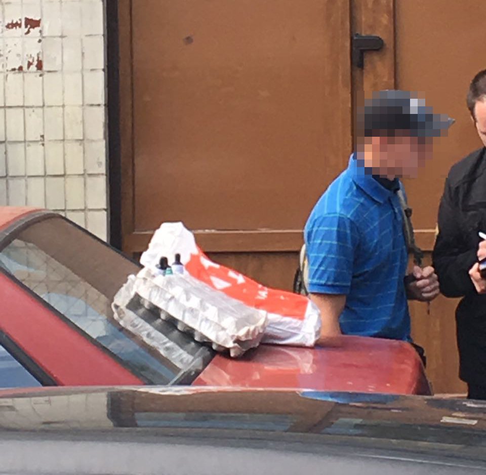 The police maintain law and order during the equality March in Kyiv