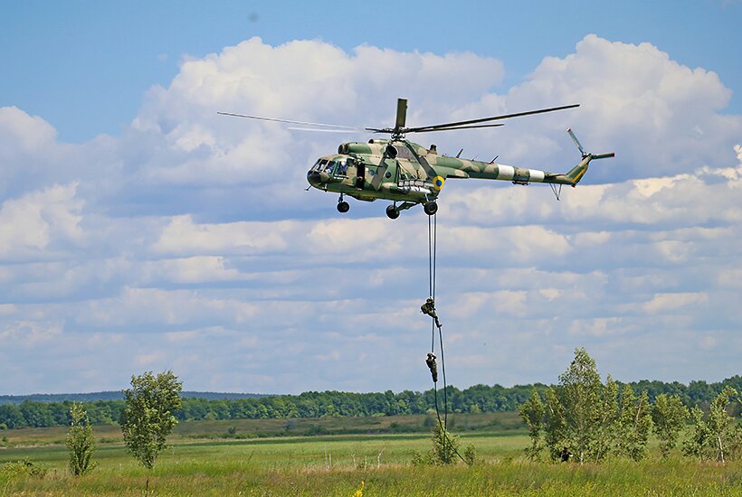 Ukraine National Guard drills near Kharkiv