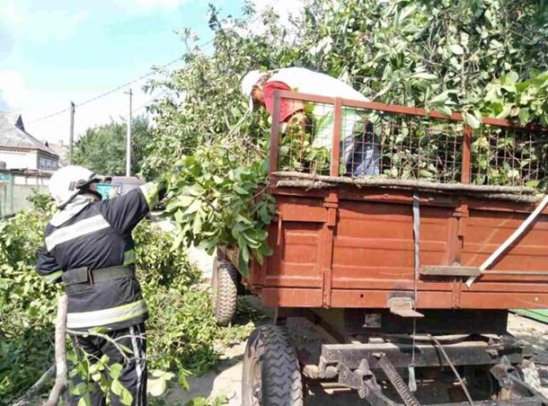 Storm damage near Kryvyi Rih