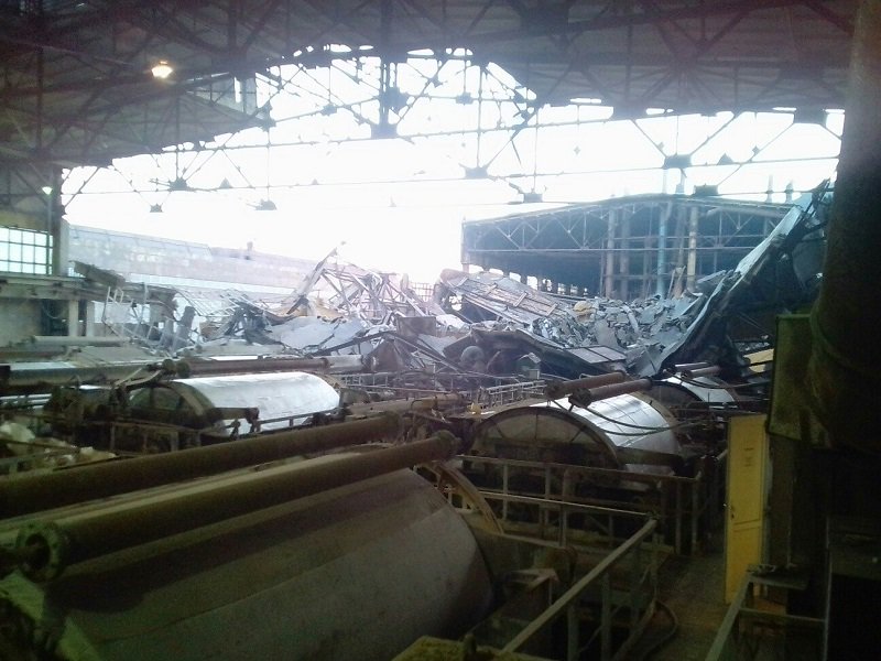 Roof has collapsed at Armyansk Titanium plant in Crimea