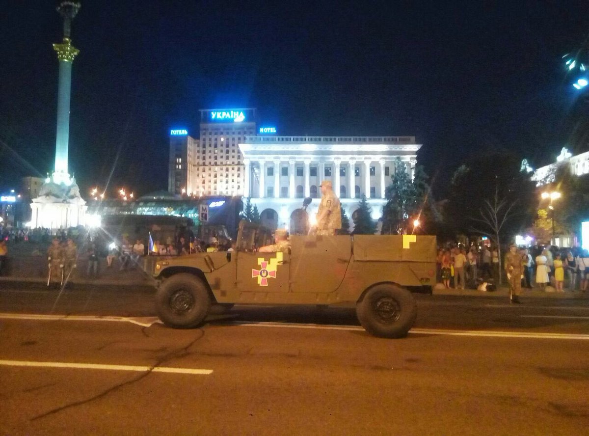 Rehearsal of Independence Day military parade in Kyiv