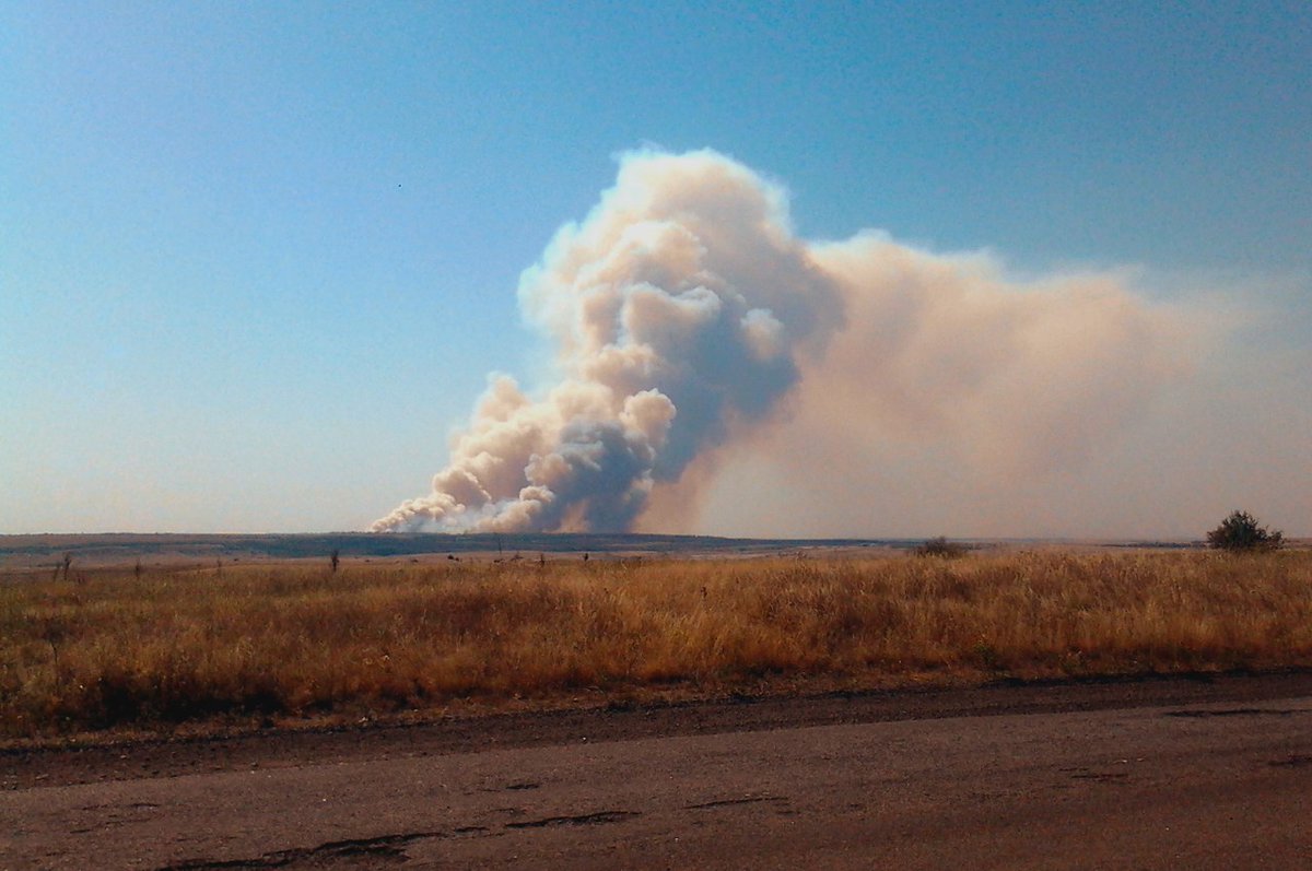 Wildfire near Stepano-Krynka