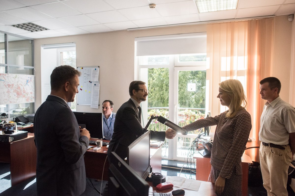 On his first visit to Ukraine, OSCE SG @gremingerosce visited the offices of the Project Co-ordinator and OSCE SMM  