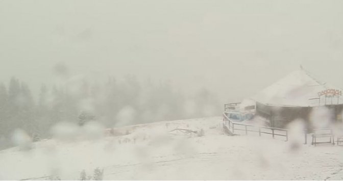 First snow in Carpathians