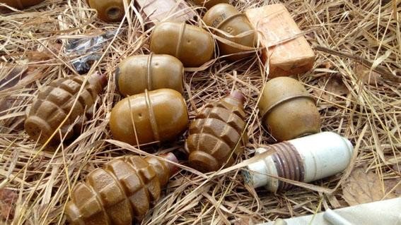 Cache of ammunition and explosives was found near Mariupol