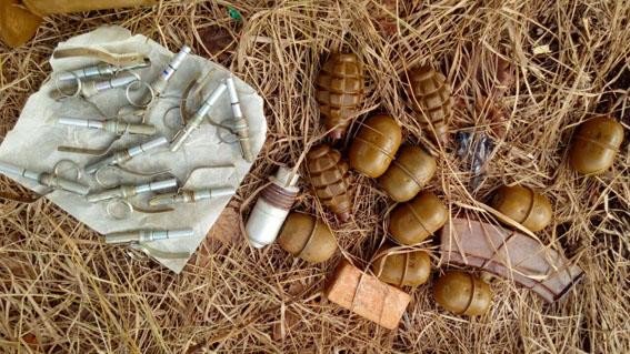 Cache of ammunition and explosives was found near Mariupol
