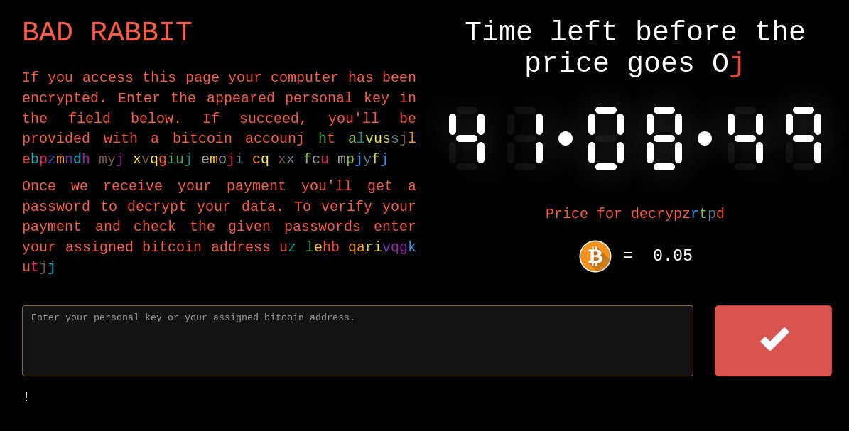 Ransomware BadRabbit spread in Russia, Ukraine, Turkey and Bulgaria via fake Flash using EternalBlue exploit   