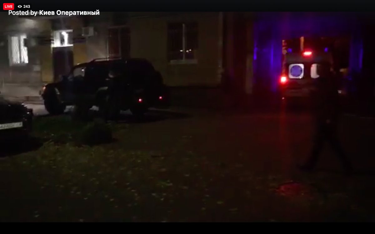 Emergency response units on the site of explosion At Mitskevycha street  