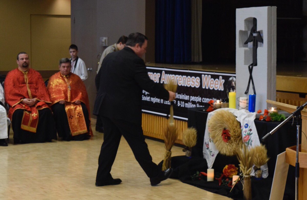 Calgary's Holodomor commemoration today.  In 2008 the Government of Canada's recognited Holodomor as a genocide.   